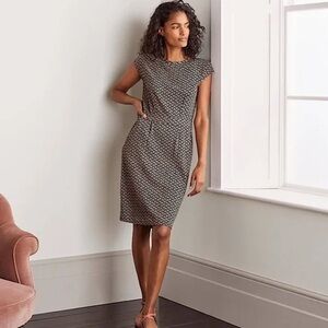 Boden Women’s Florrie Jersey Floral Dress in Dusty Pink/Black Size 10